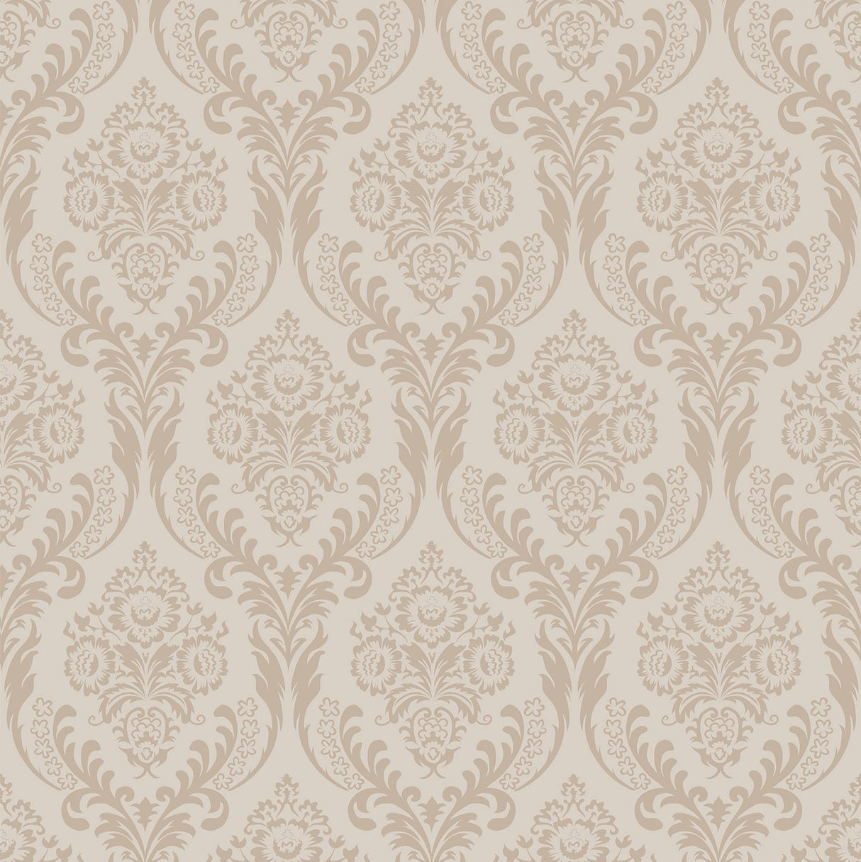 Premium Beige Damask Wallpaper