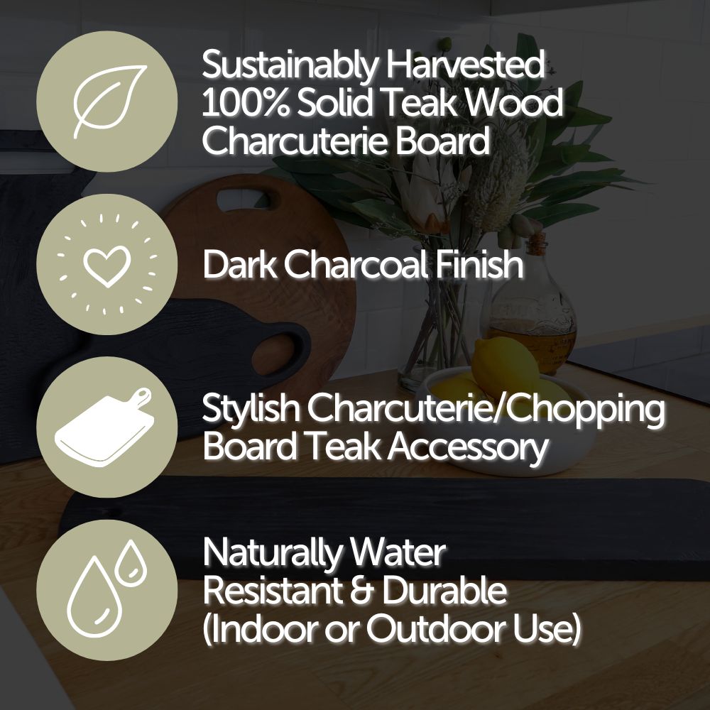 Teak Charcuterie/Cutting Board 24"