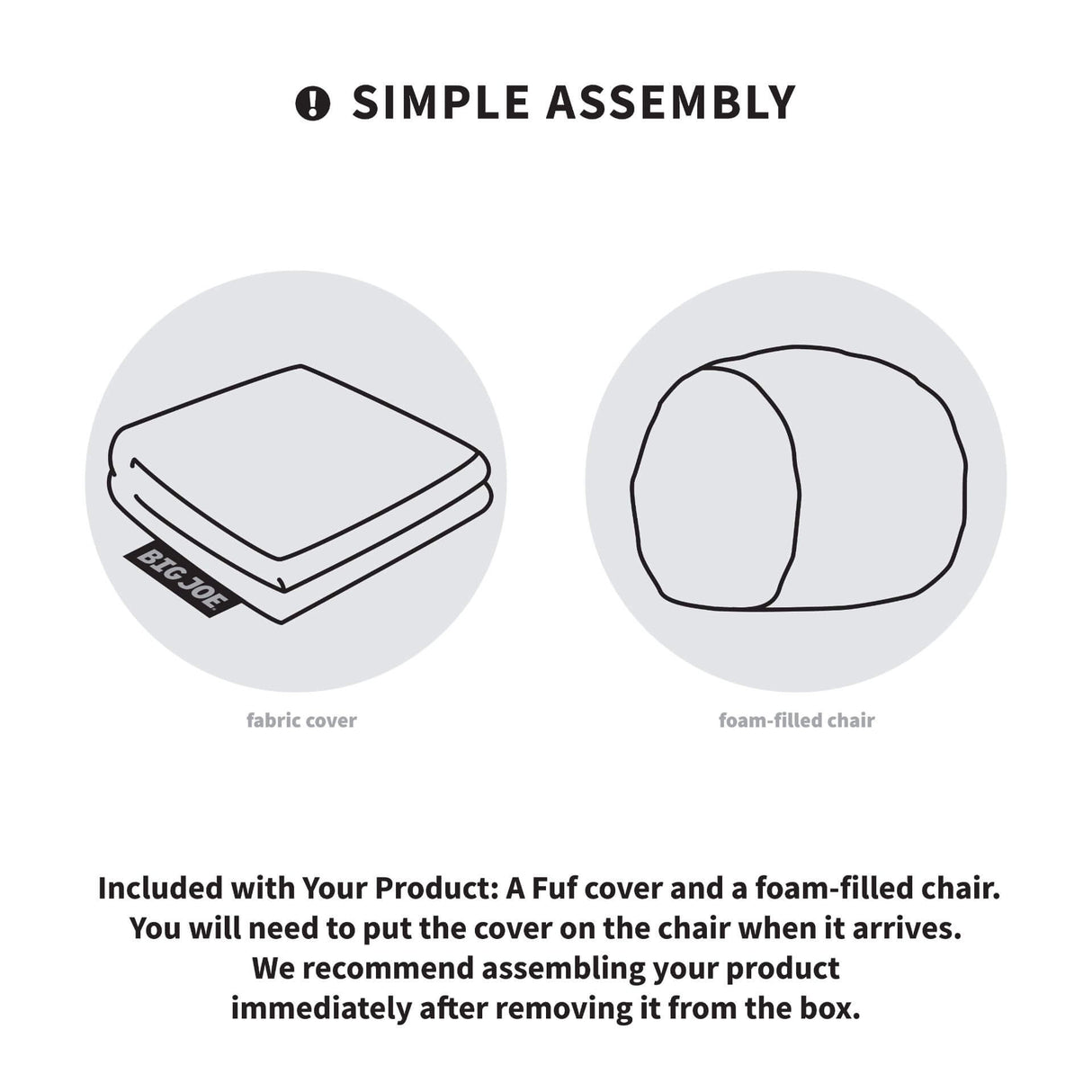 Fuf® 5Ft Foam Bean Bag