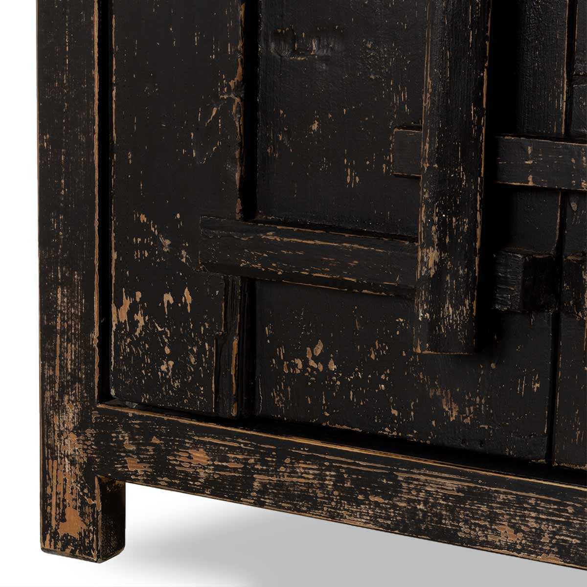 Black Two Door Elm Cabinet