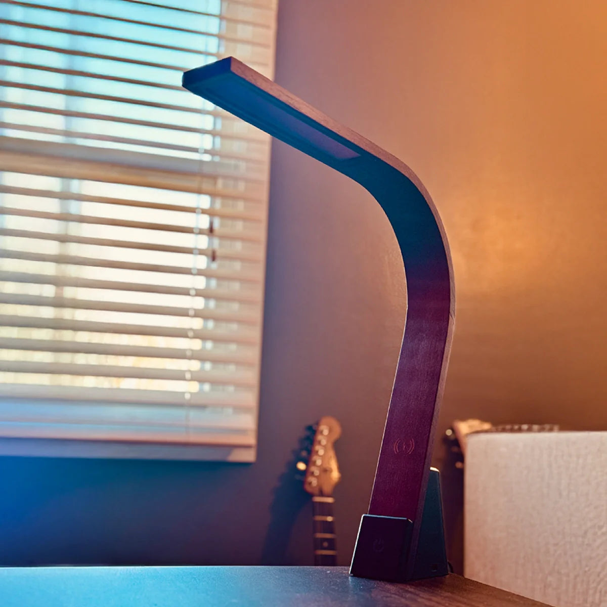 Brooklyn LED Task Light - Black Walnut Wood