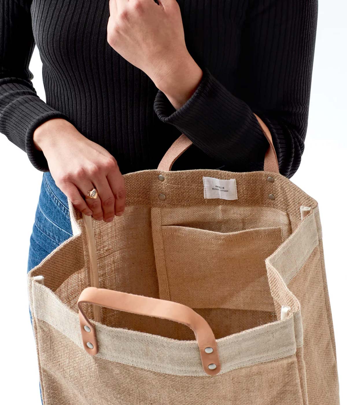 Large Natural Jute Market Tote