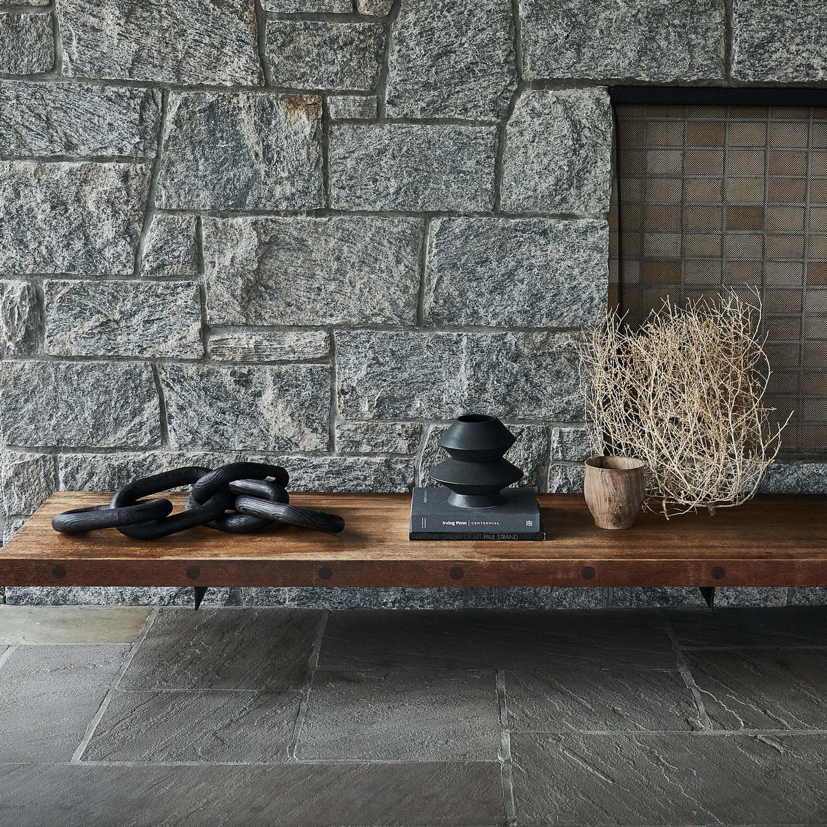 Charcoal Wood Chain, Large Link