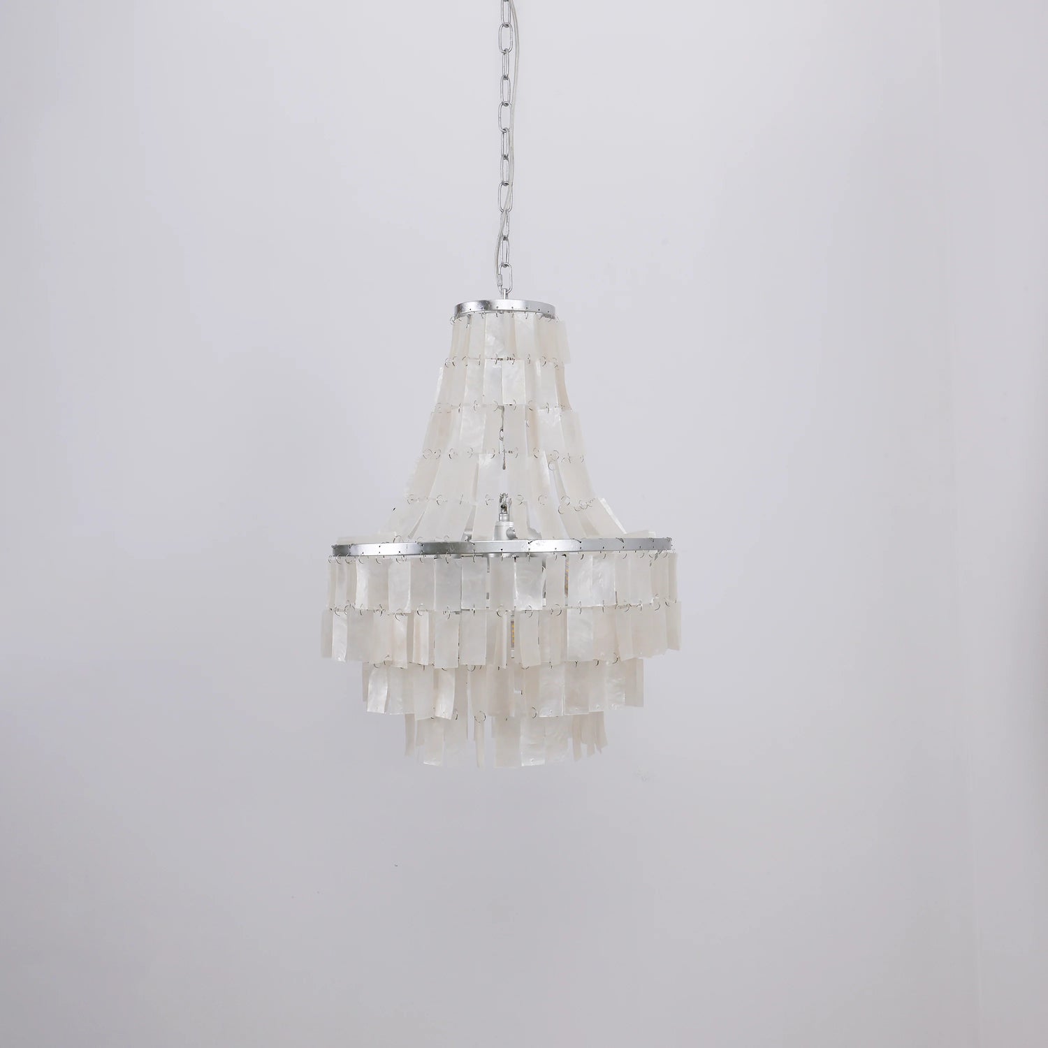 Boho Tiered Capiz Chandelier