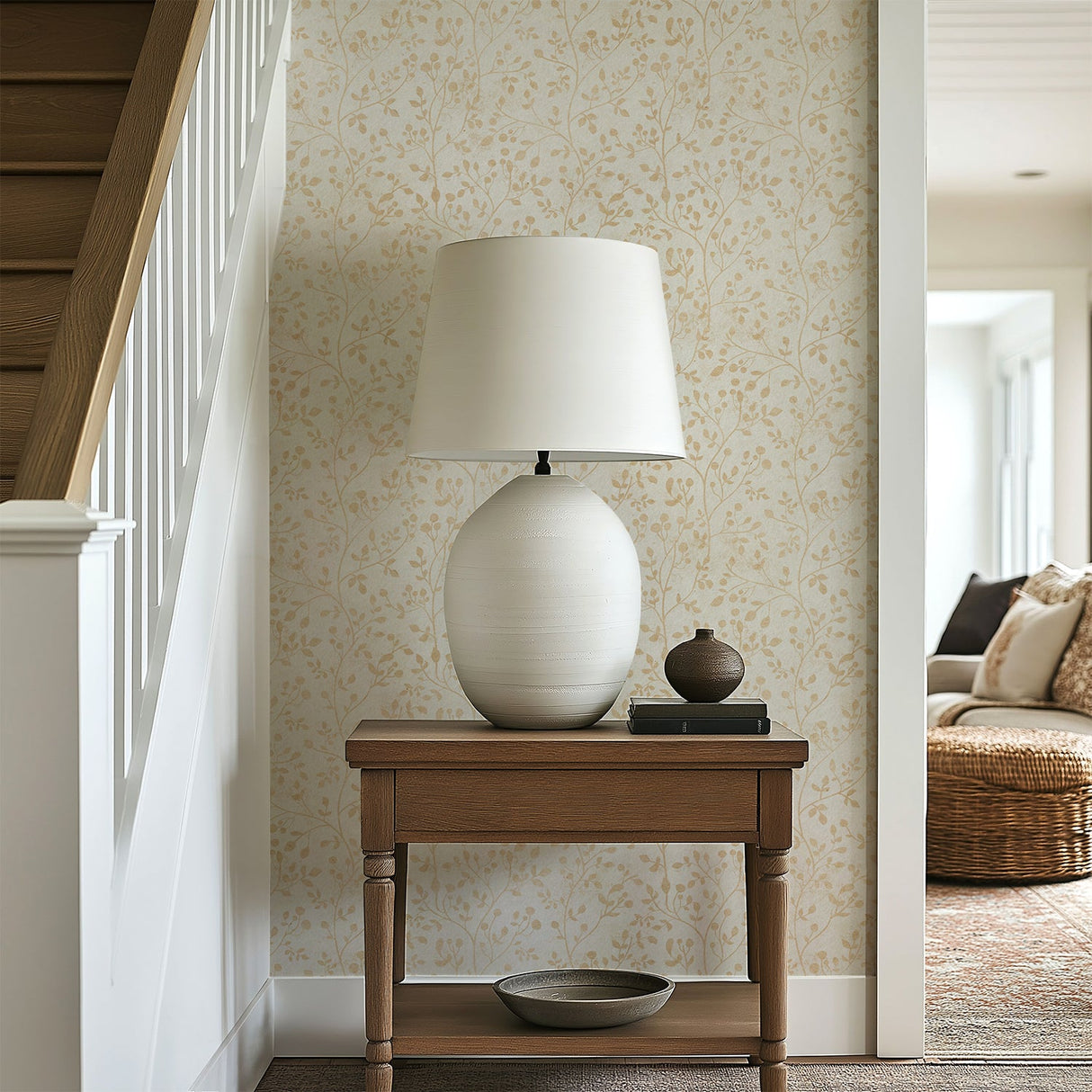 Boho Leaves Wallpaper Floral Boho Wallpaper