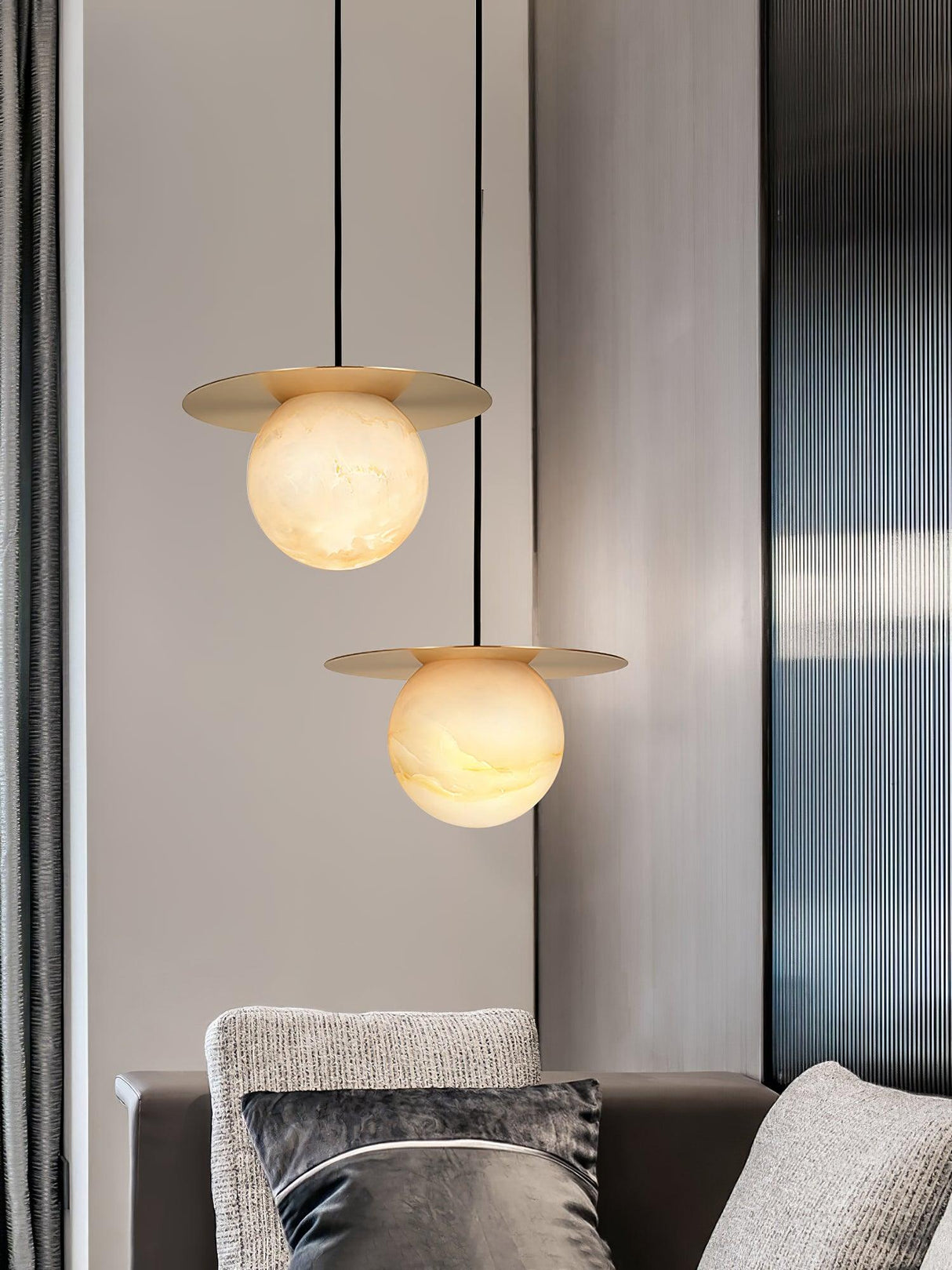 Alabaster Borra Pendant Light