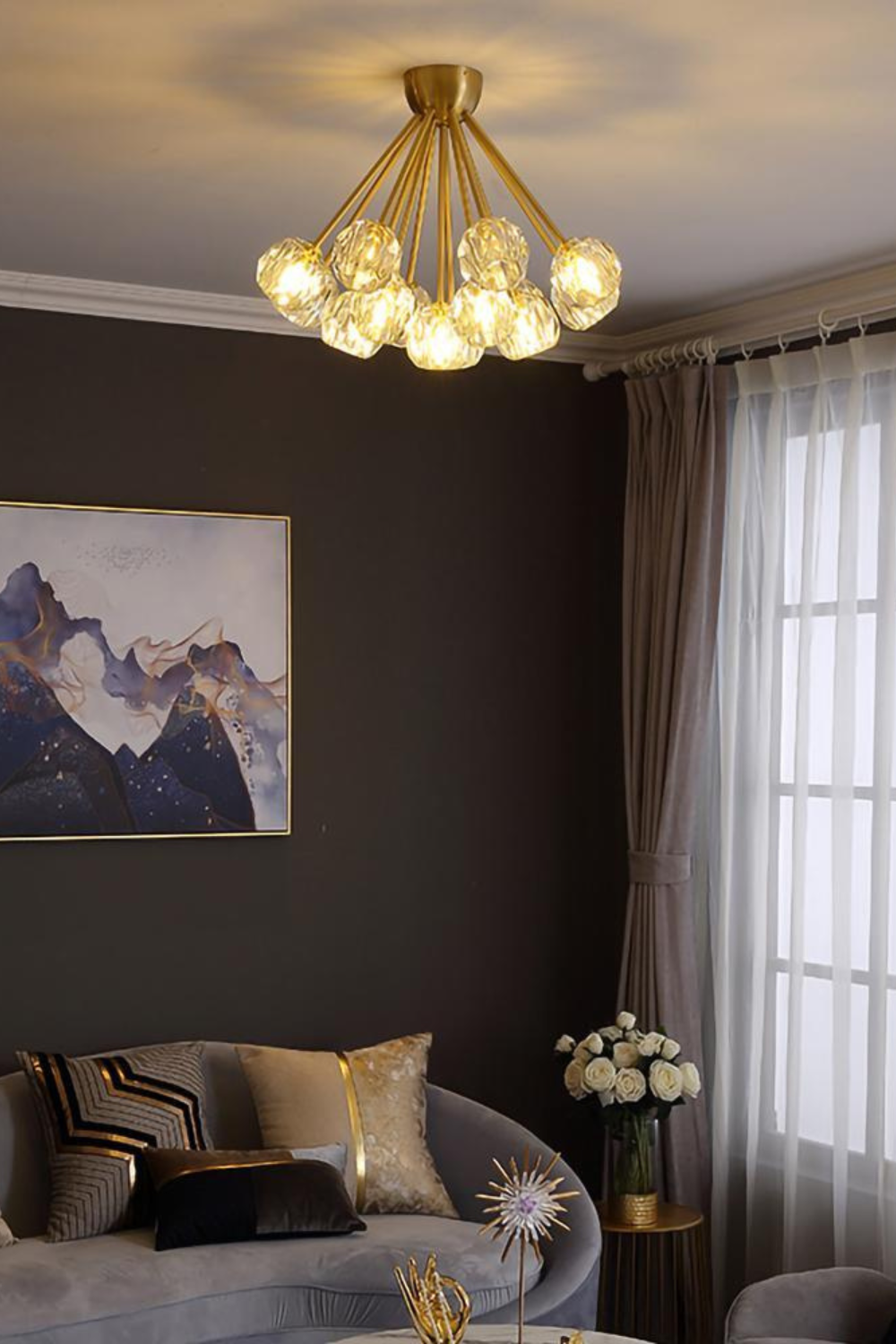 Boule De Cristal Flushmount