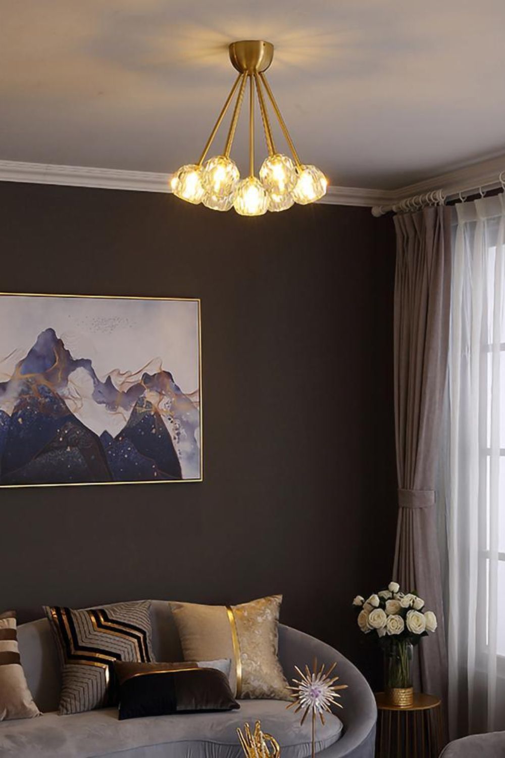 Boule De Cristal Flushmount