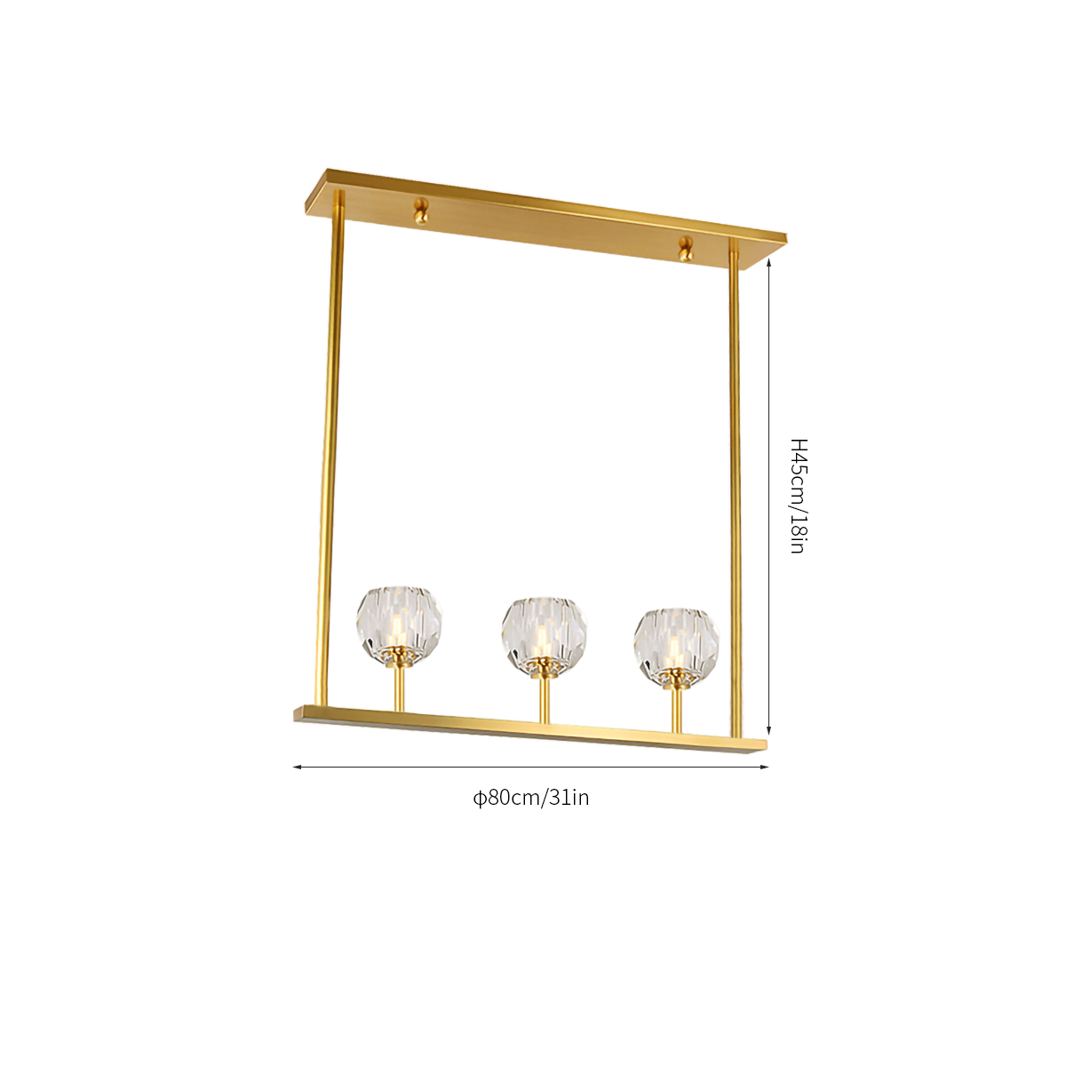 Boule De Cristal Linear Chandelier