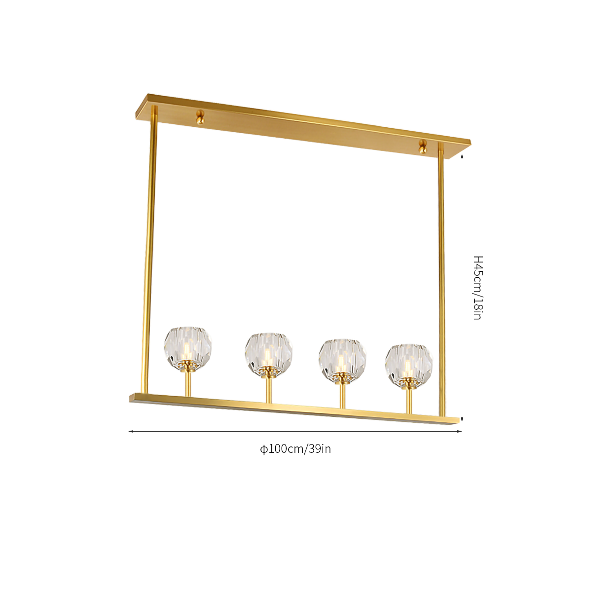 Boule De Cristal Linear Chandelier