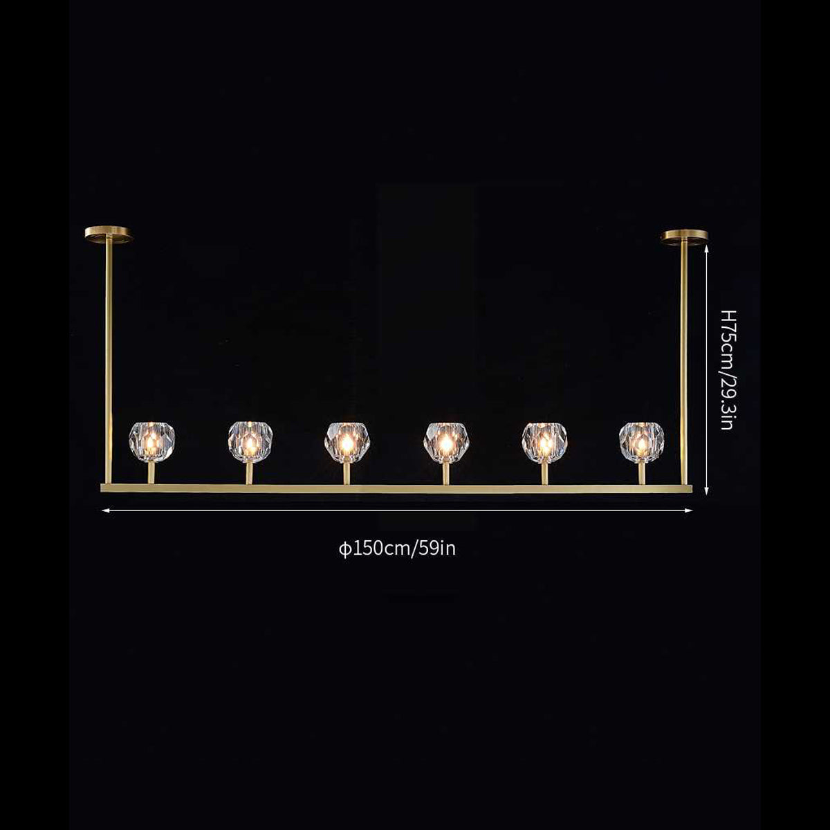 Boule De Cristal Linear Chandelier