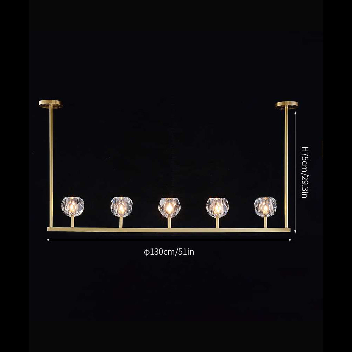 Boule De Cristal Linear Chandelier