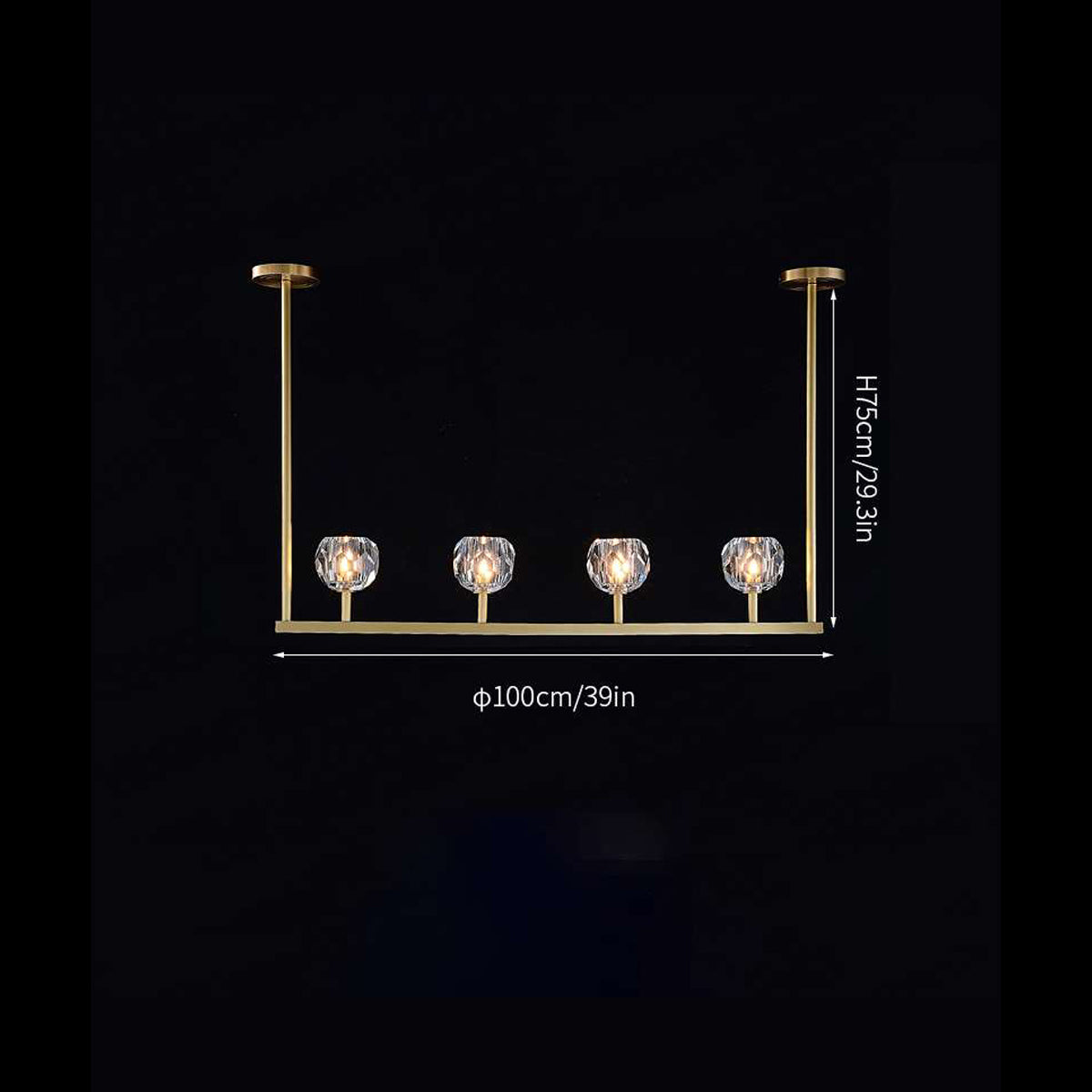 Boule De Cristal Linear Chandelier