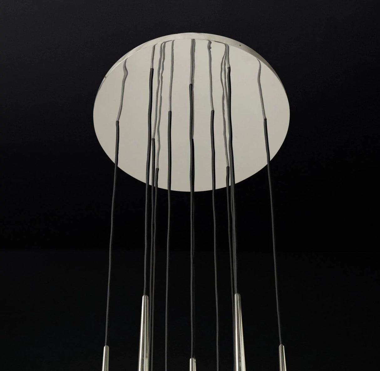 Brass Spinal Tube Combination Chandelier