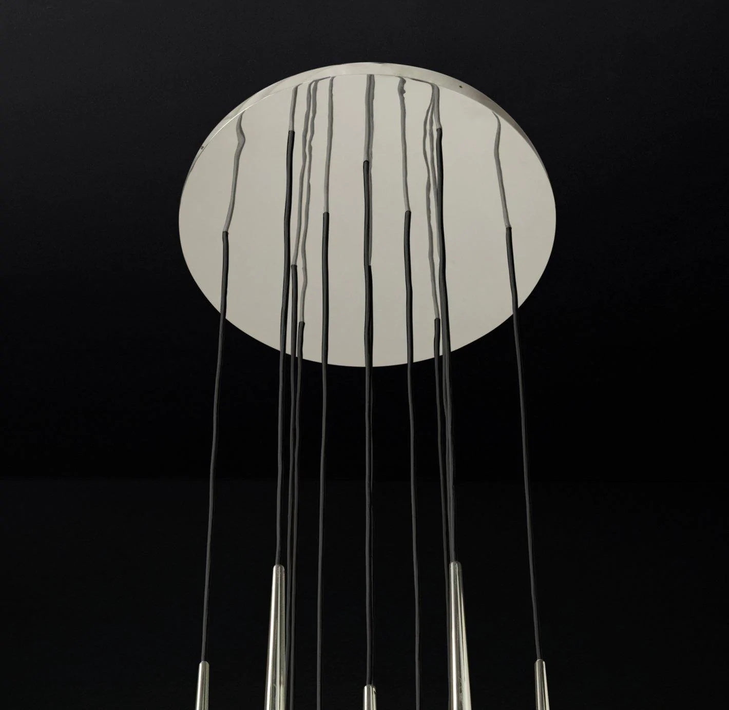 Brass Spinal Tube Combination Chandelier