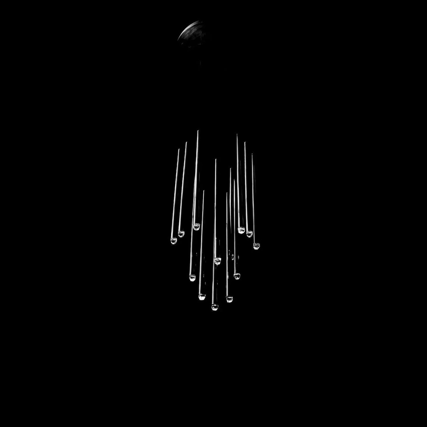 Brass Spinal Tube Combination Chandelier