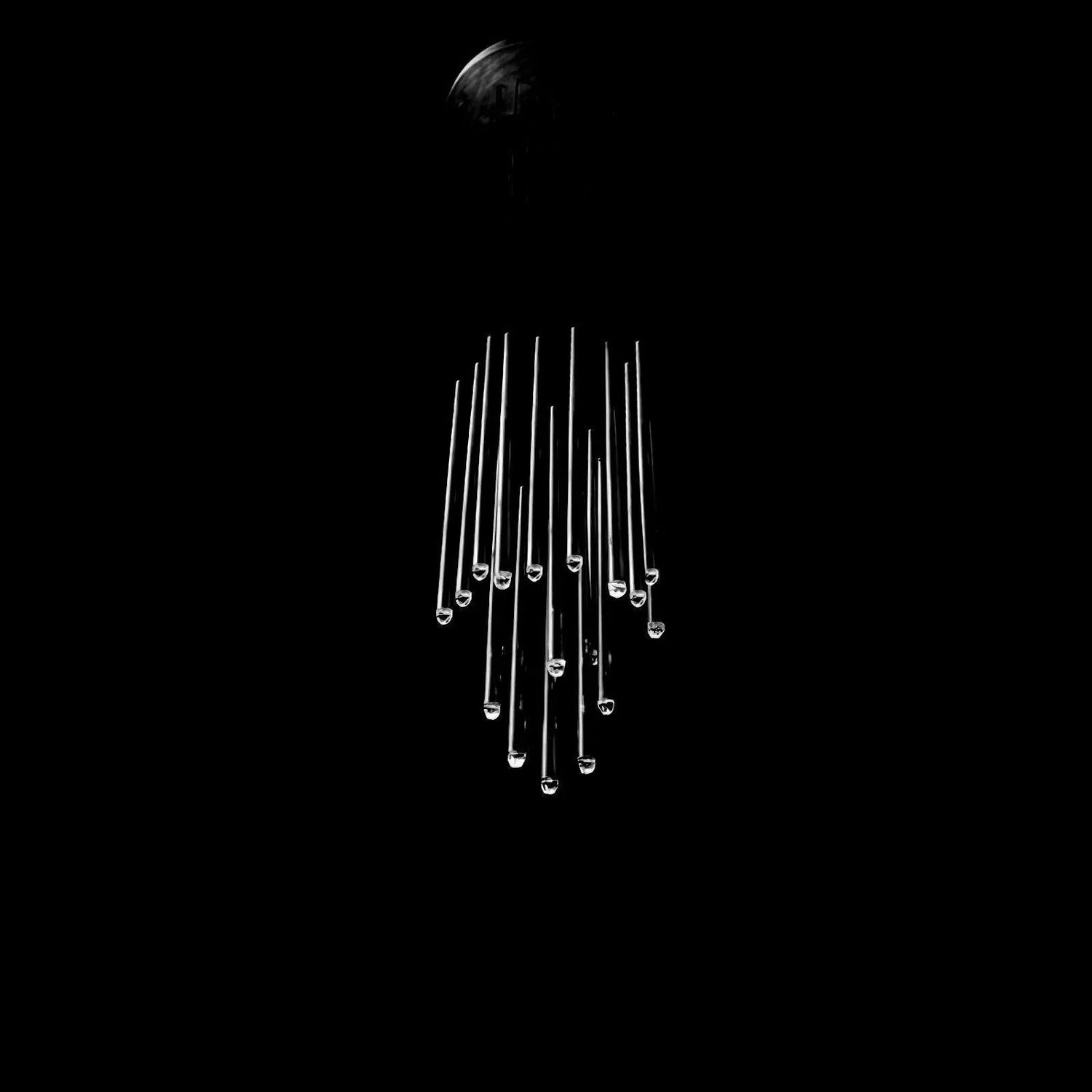 Brass Spinal Tube Combination Chandelier