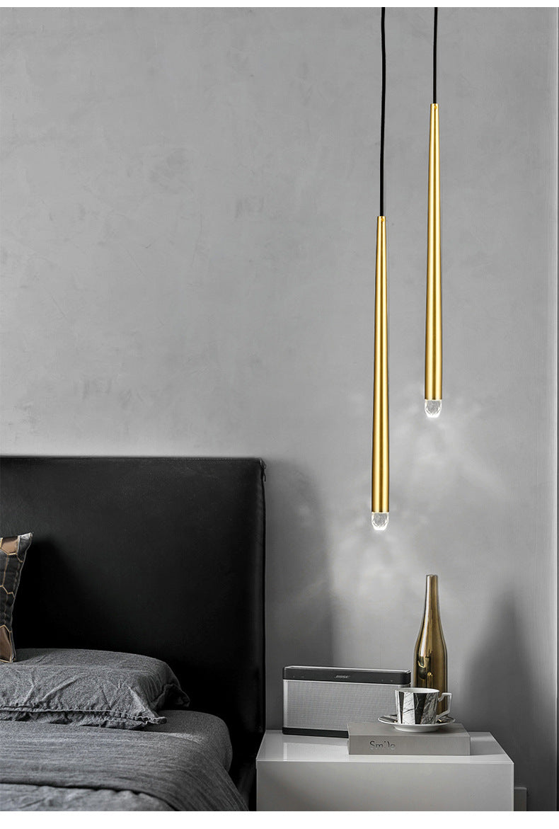 Brass Spinal Tube Combination Chandelier