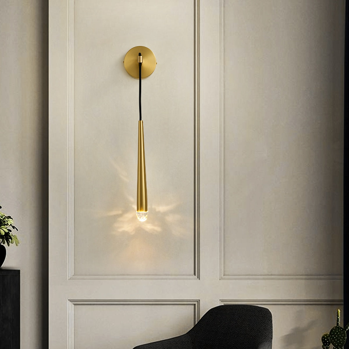 Brass Spinal Tube Wall Lamp