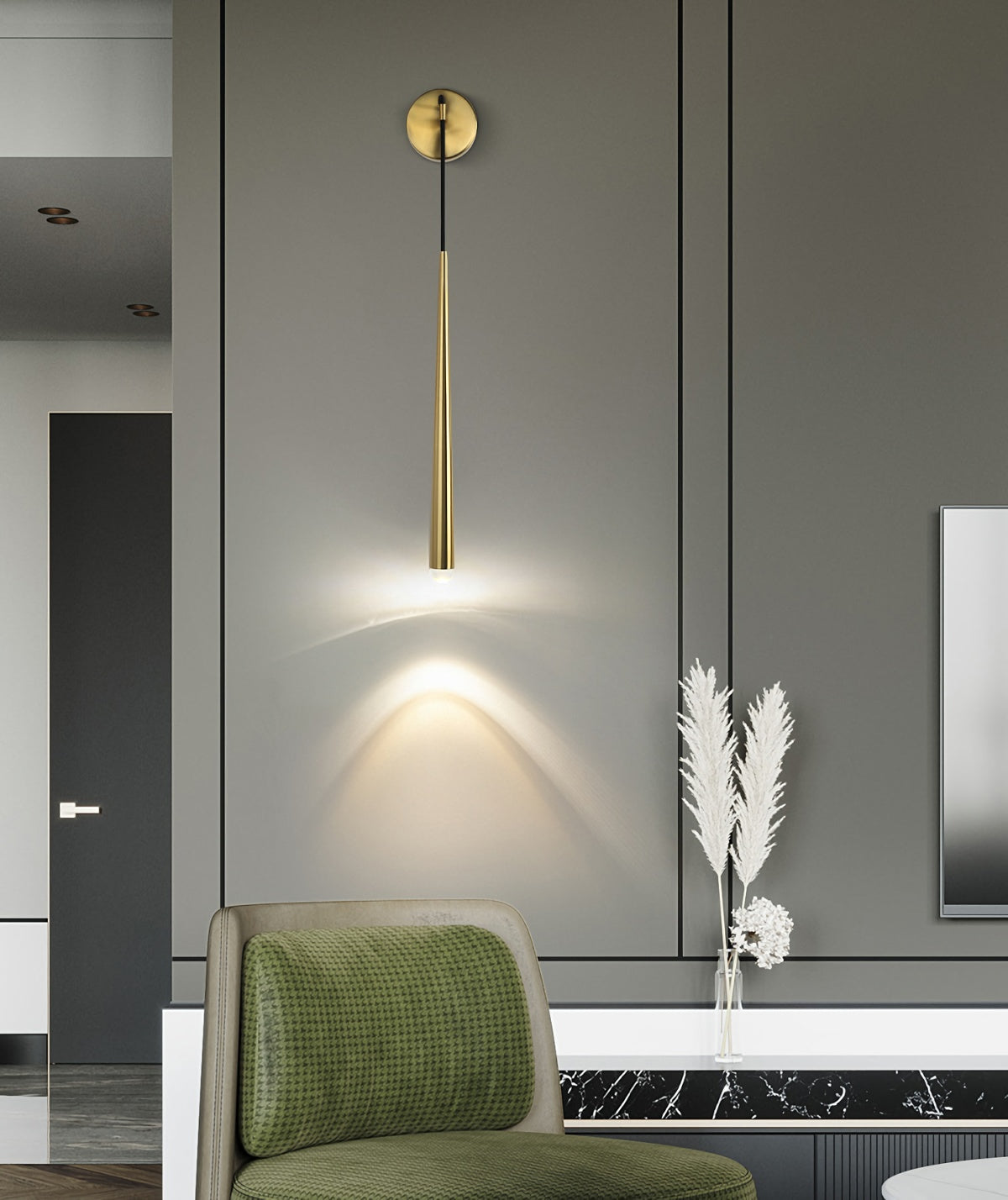 Brass Spinal Tube Wall Lamp