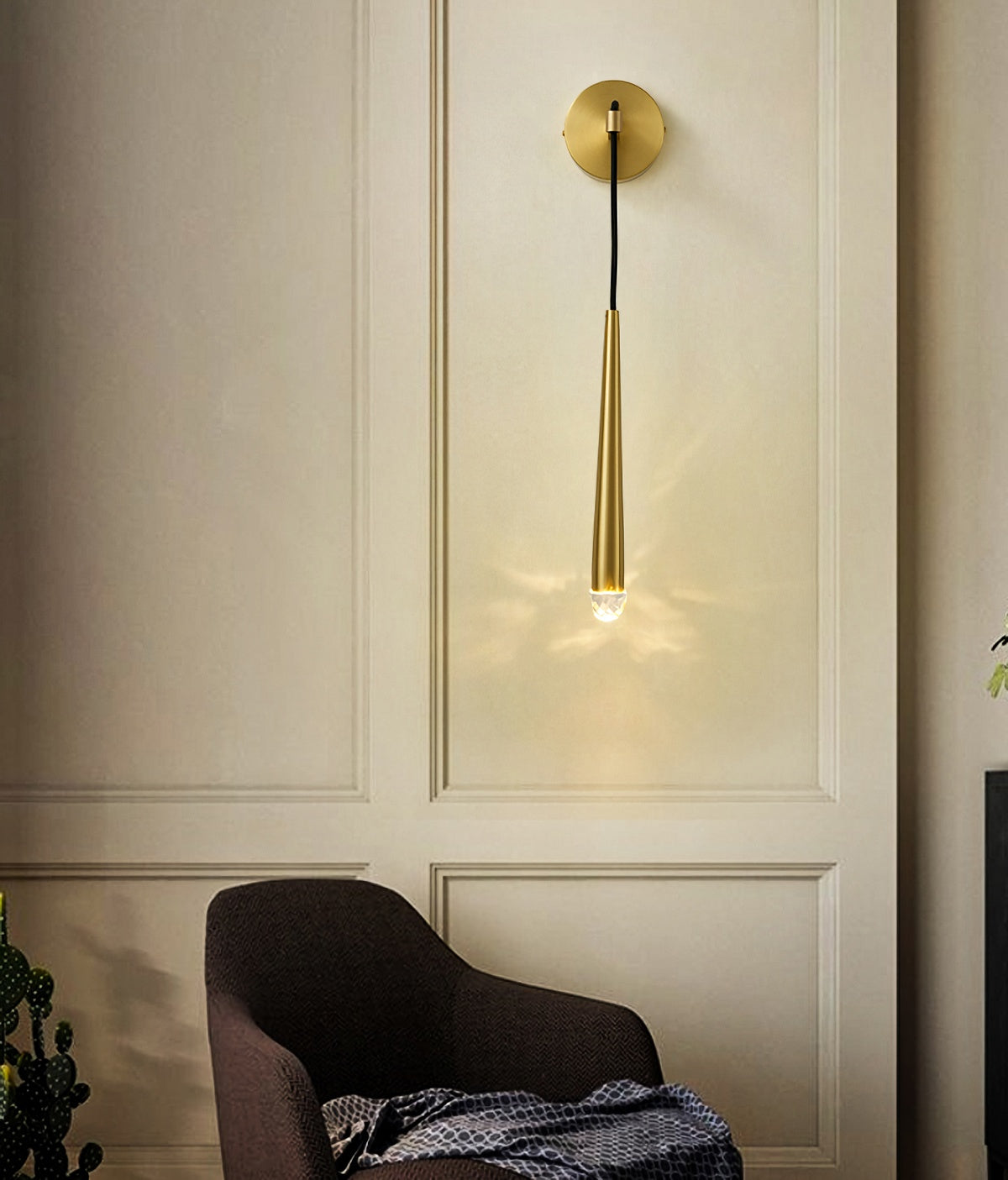 Brass Spinal Tube Wall Lamp