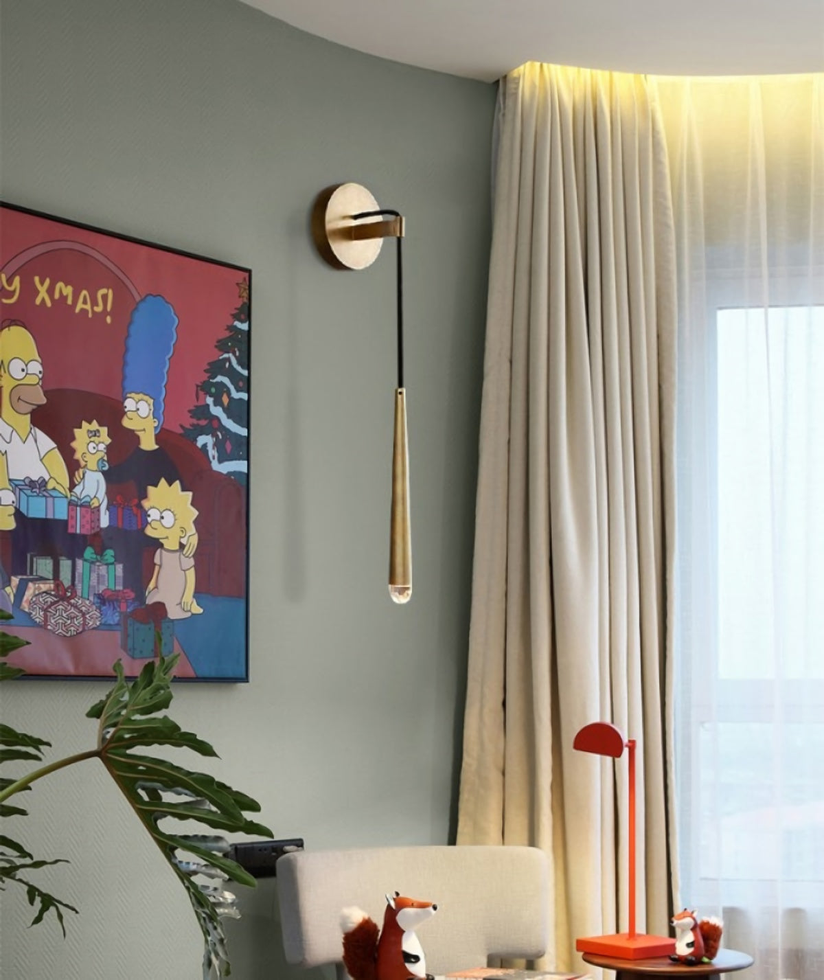 Brass Spinal Tube Wall Lamp