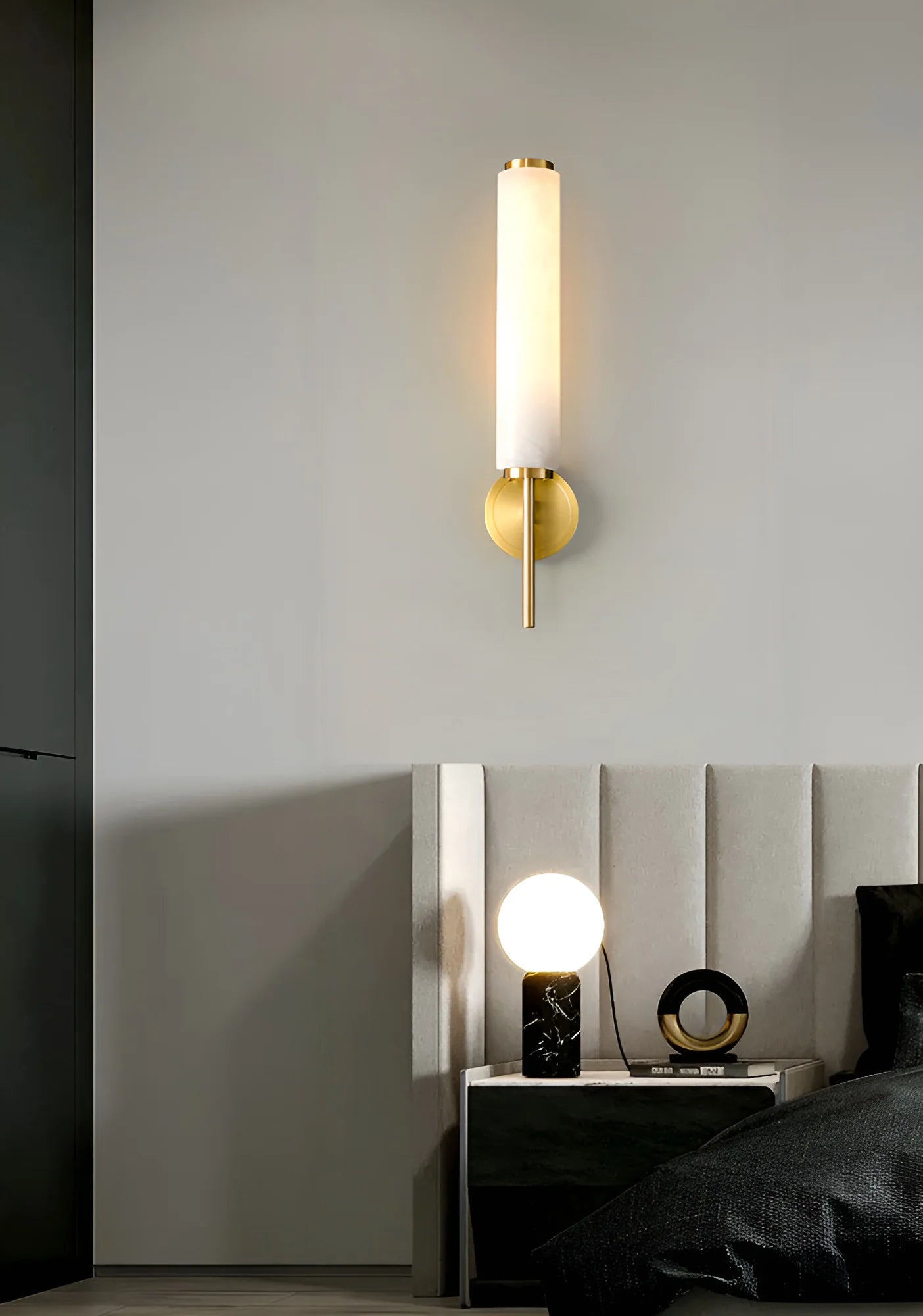 Brindisi Alabaster Candle Style Wall Lamp