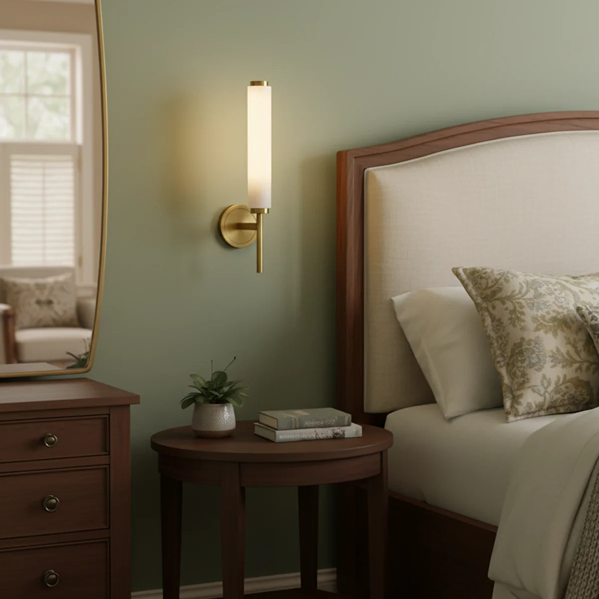 Brindisi Alabaster Candle Style Wall Lamp