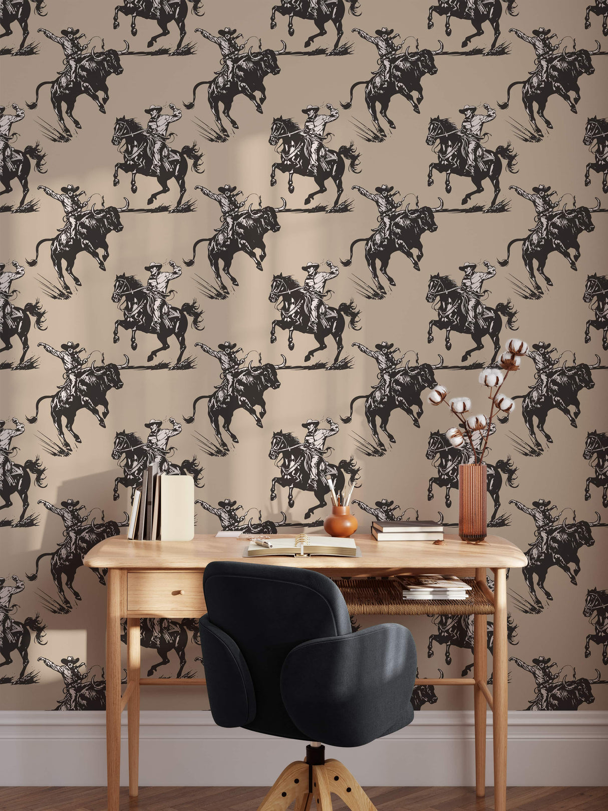 Vintage Cowboy Rodeo Wallpaper