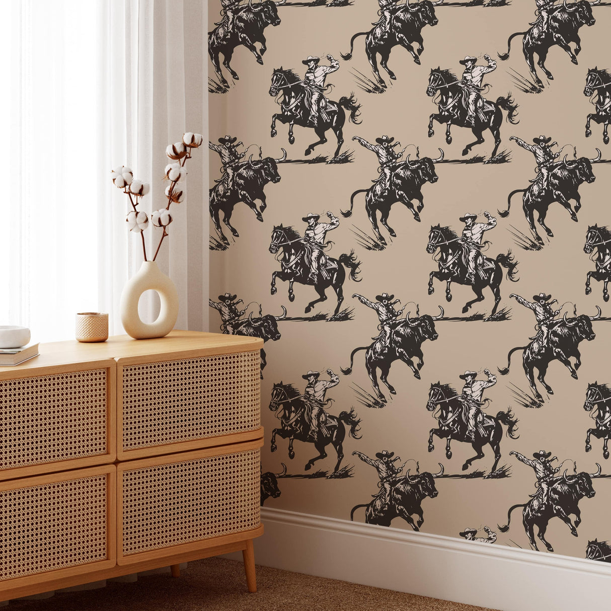 Vintage Cowboy Rodeo Wallpaper