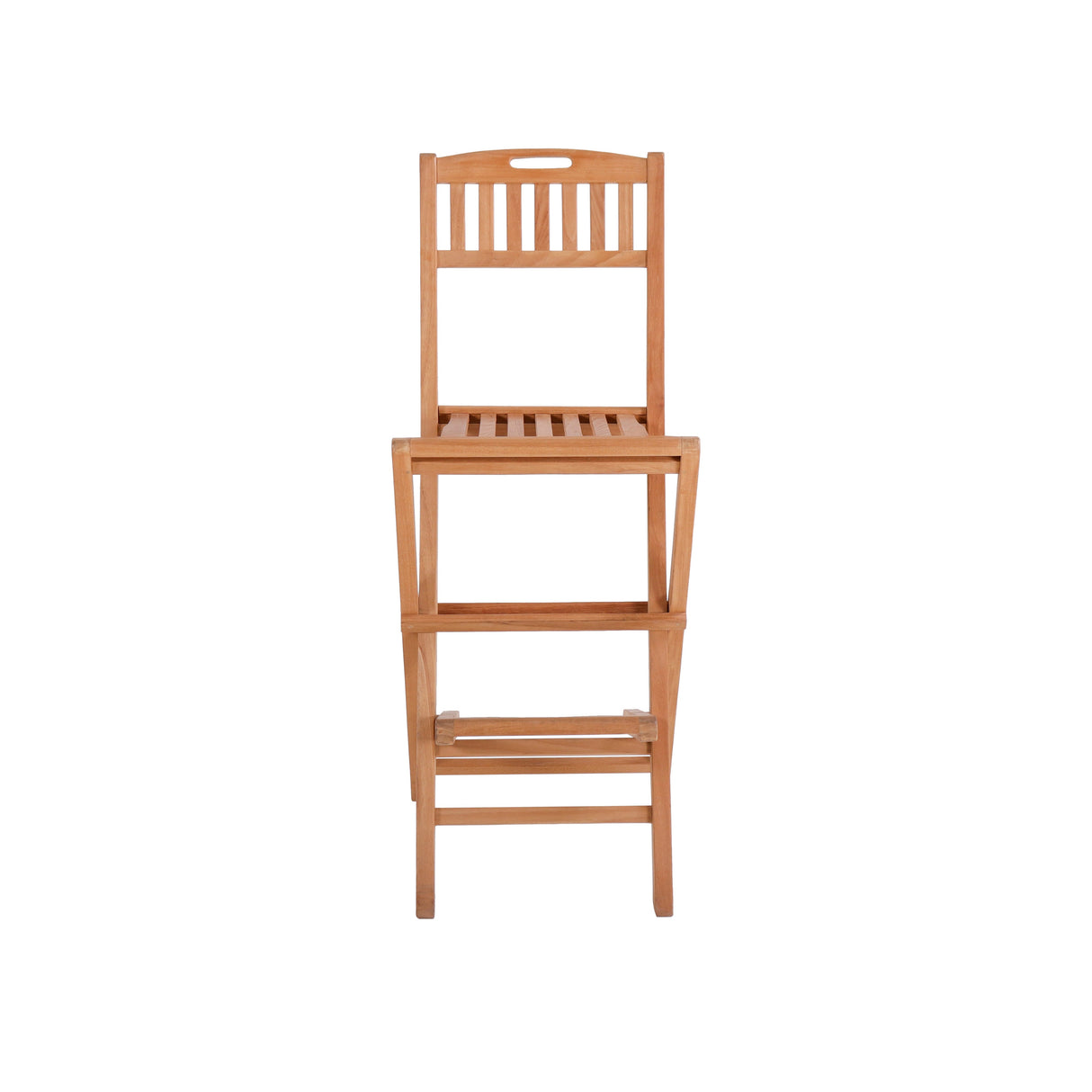 Emmett Natural Teak Indoor/Outdoor Folding Bar Stool