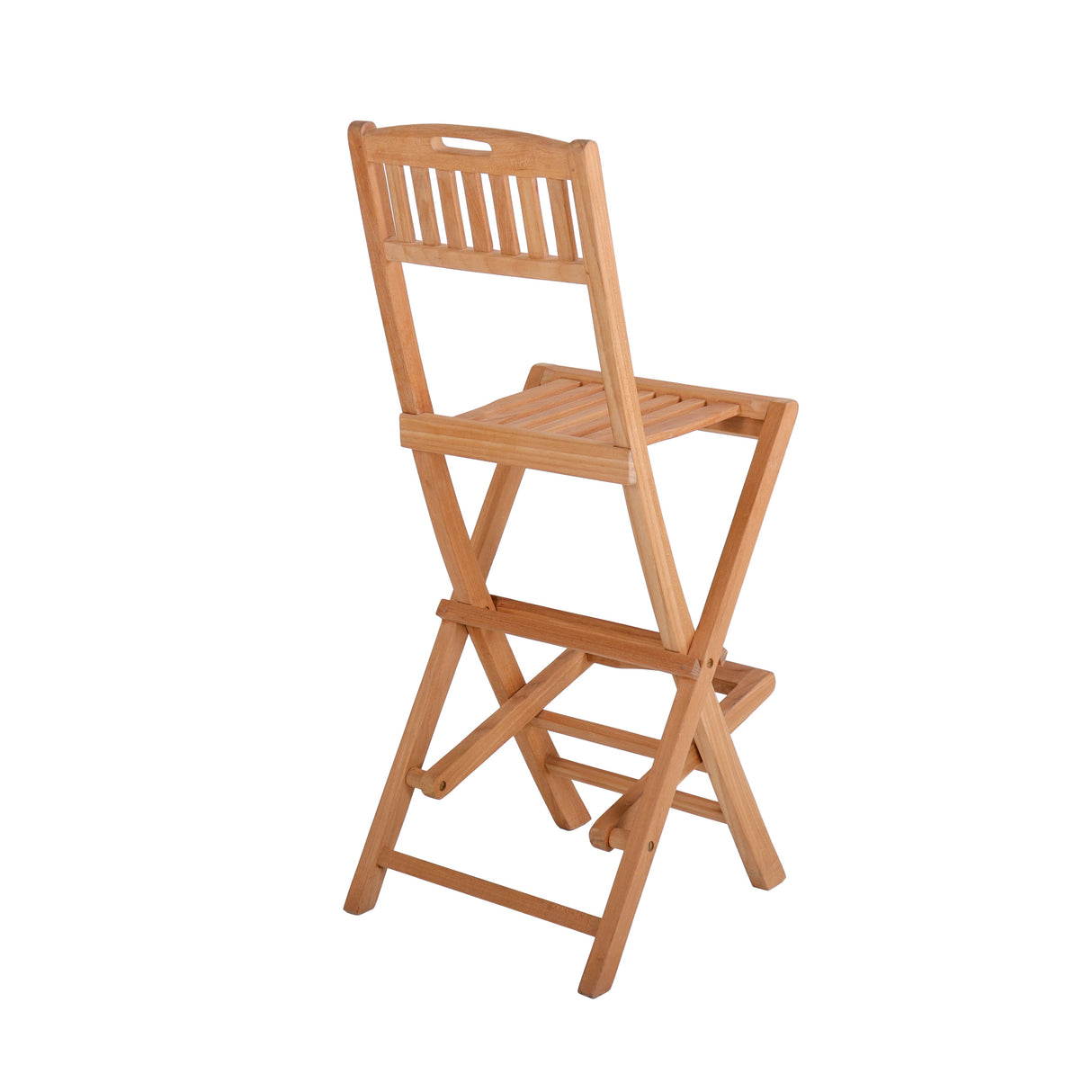 Emmett Natural Teak Indoor/Outdoor Folding Bar Stool