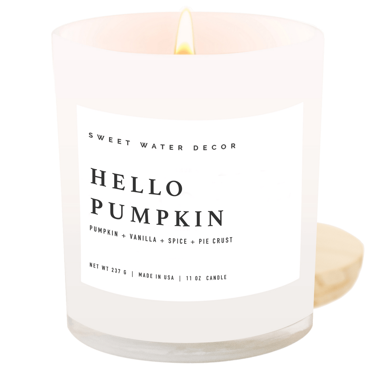 Hello Pumpkin Soy Candle - White Jar - 11 oz