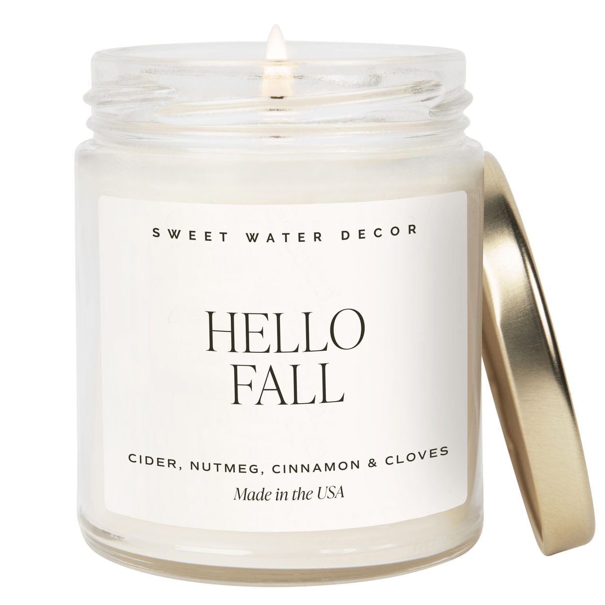Hello Fall Soy Candle - Clear Jar - 9 oz
