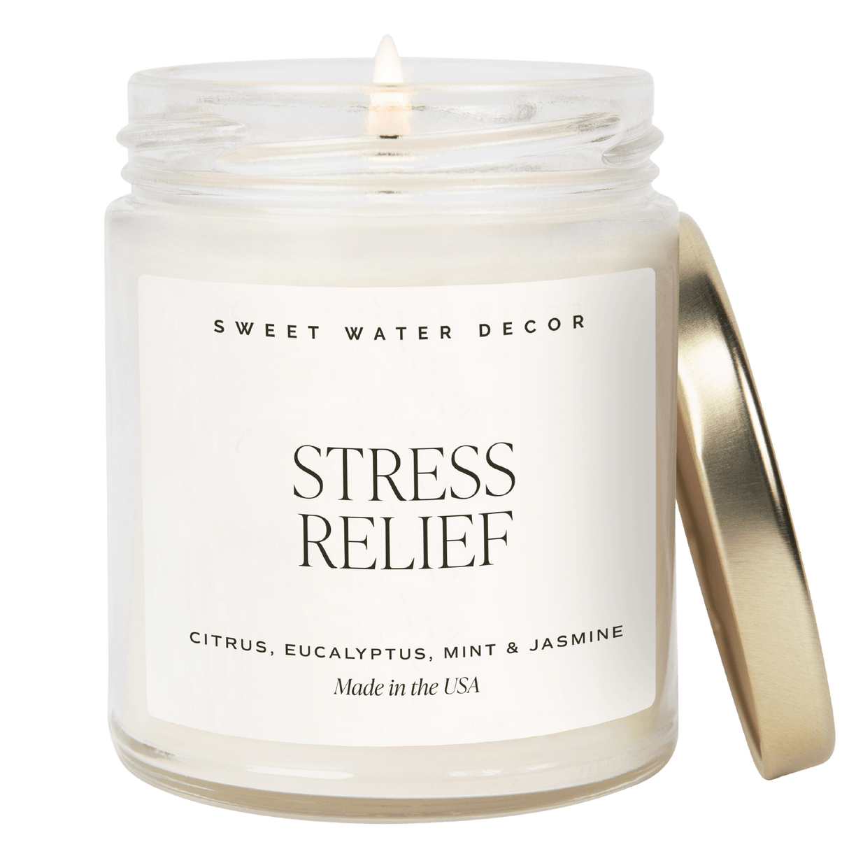 Stress Relief Soy Candle - Clear Jar - 9 oz