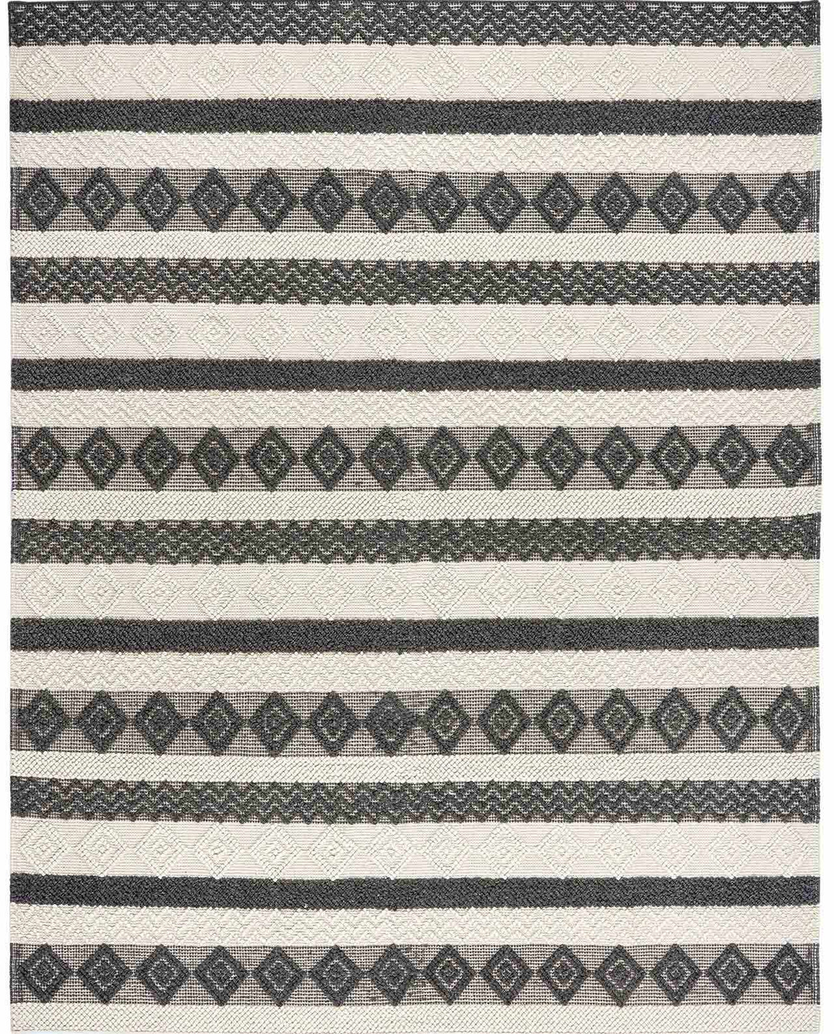 Whittington Black&White Wool Rug - Clearance