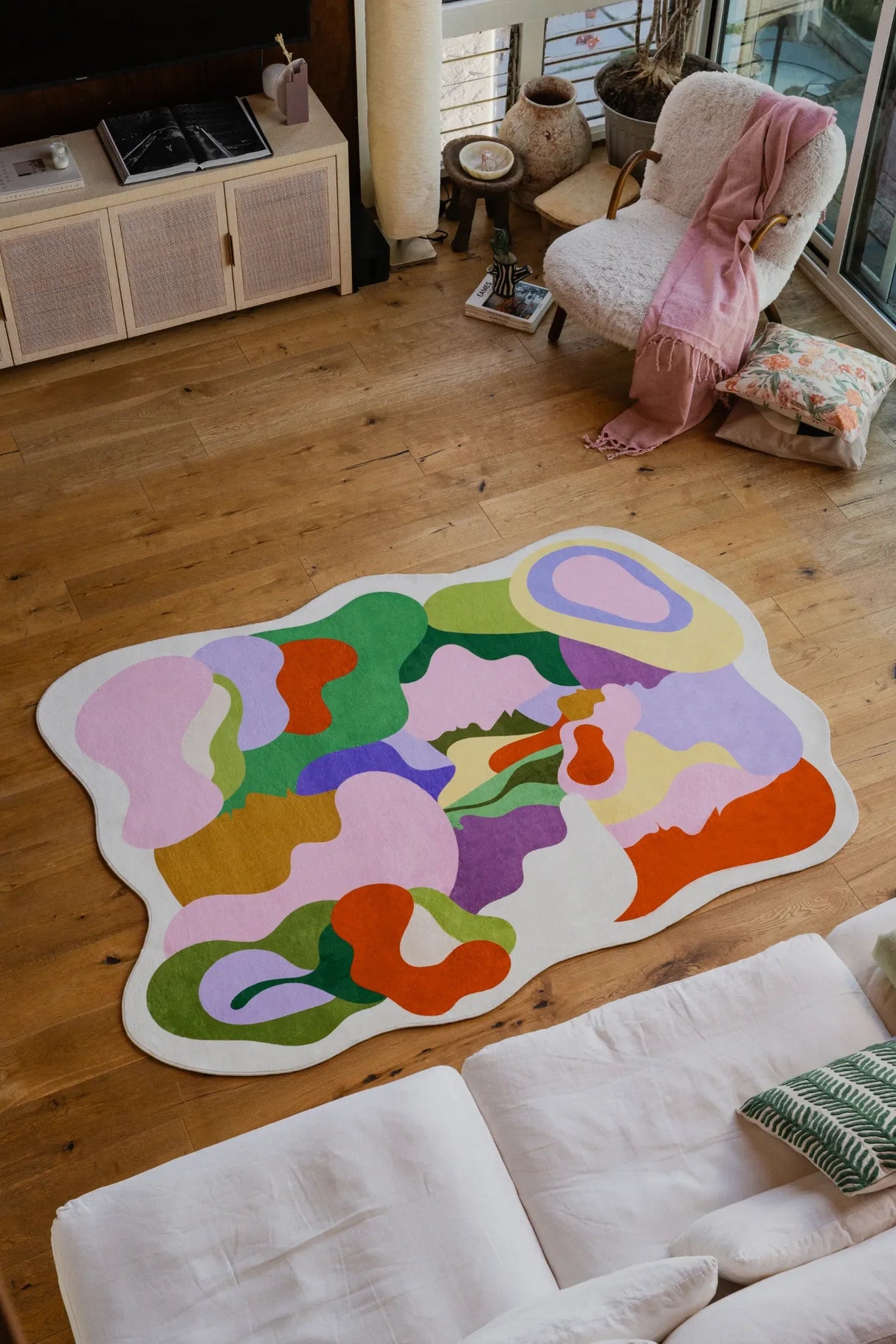 Irregular Bloomland Unity Pastel Rug by Maggie Stephenson