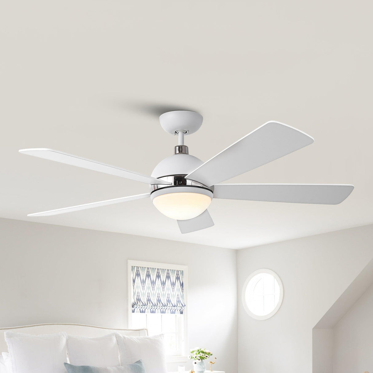 52" Indutrial 5 Blades Ceiling Fan with LED Lighting