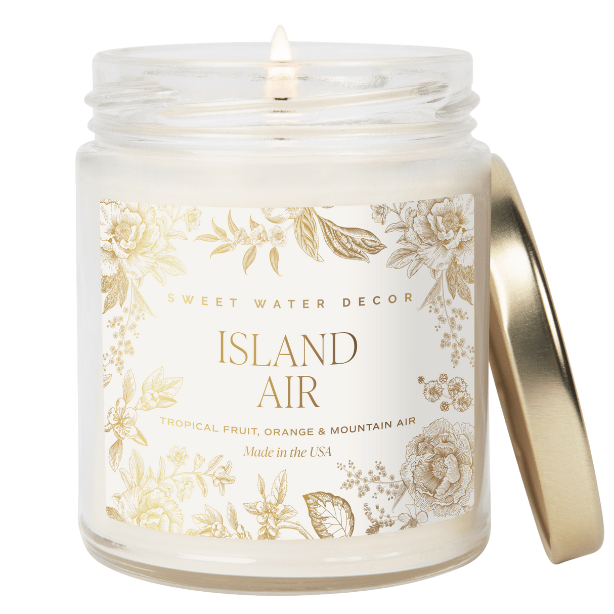 Island Air Soy Patterned Candle - Clear Jar - 9 oz