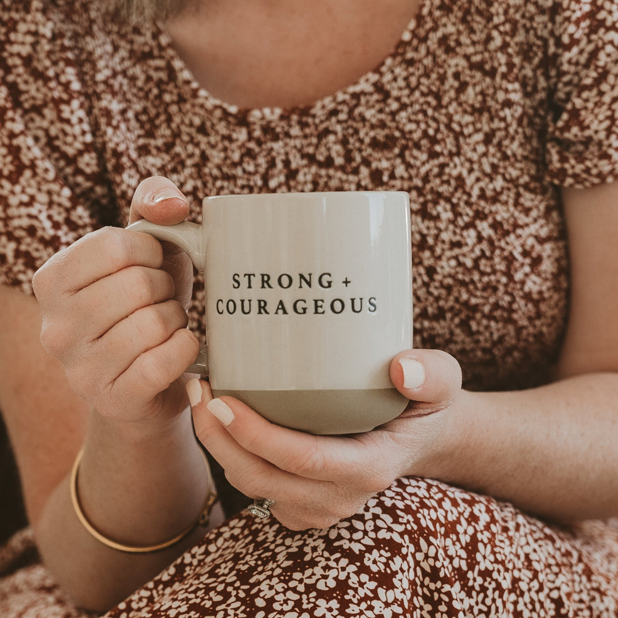 Strong and Courageous 14oz. Stoneware Coffee Mug