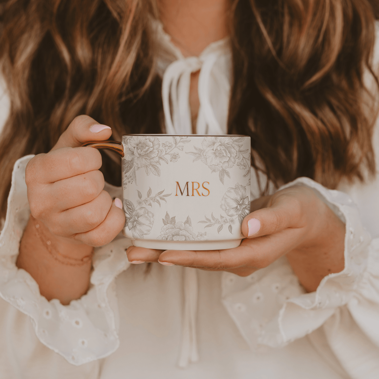 Mrs 14oz. Gold Handle Coffee Mug