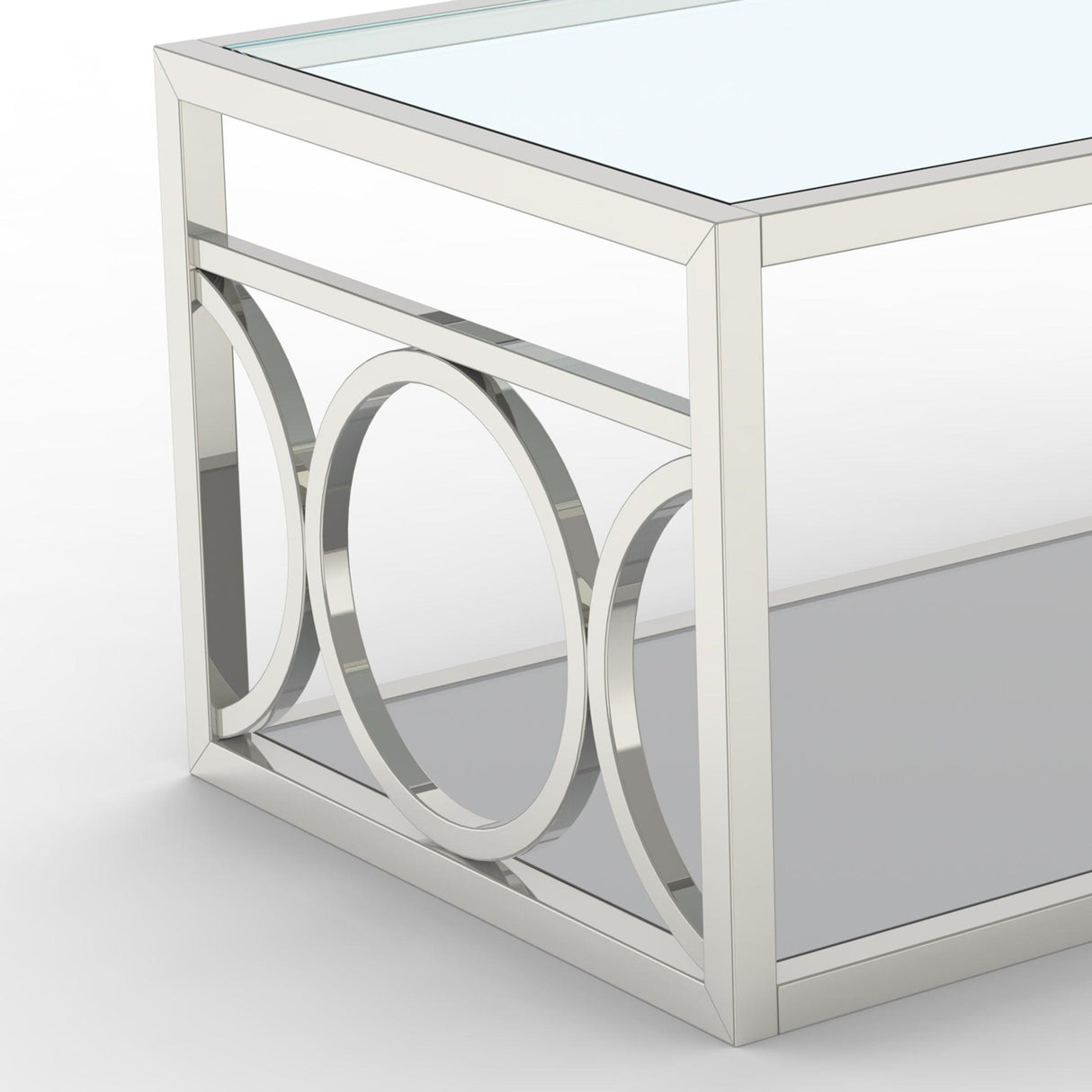 47" Contemporary Coffee Table in Chrome