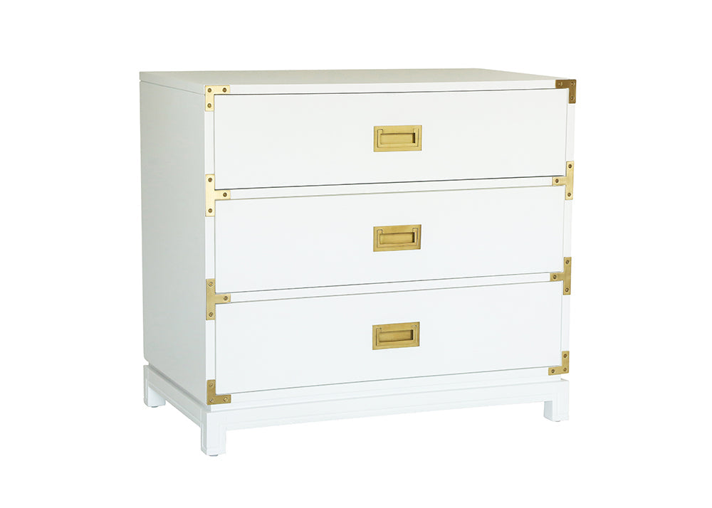 Small Carlyle Campaign Dresser - White