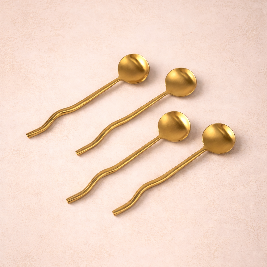 Nadia Spoon Brass (Set of 4) by MESO