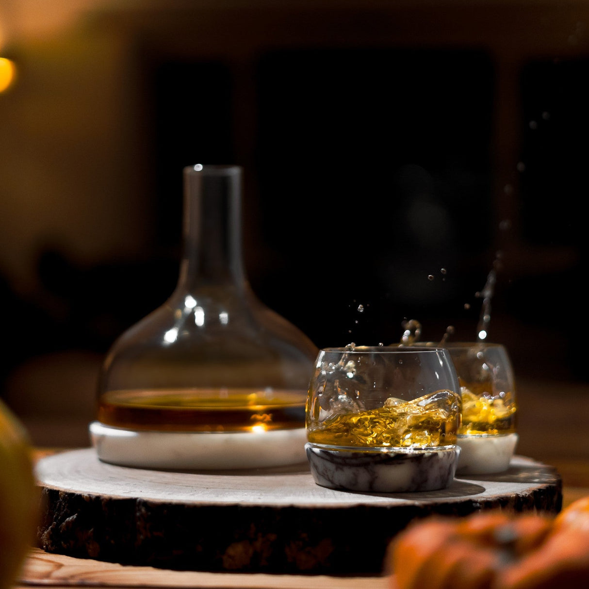 Chill Whisky Tumbler With Marble Base