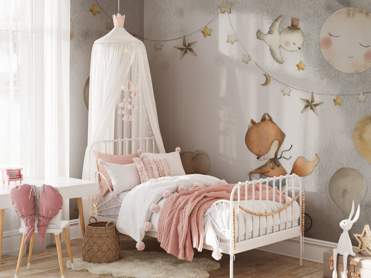 Forest Friends Wallpaper - Peel and Stick Nursery Mural