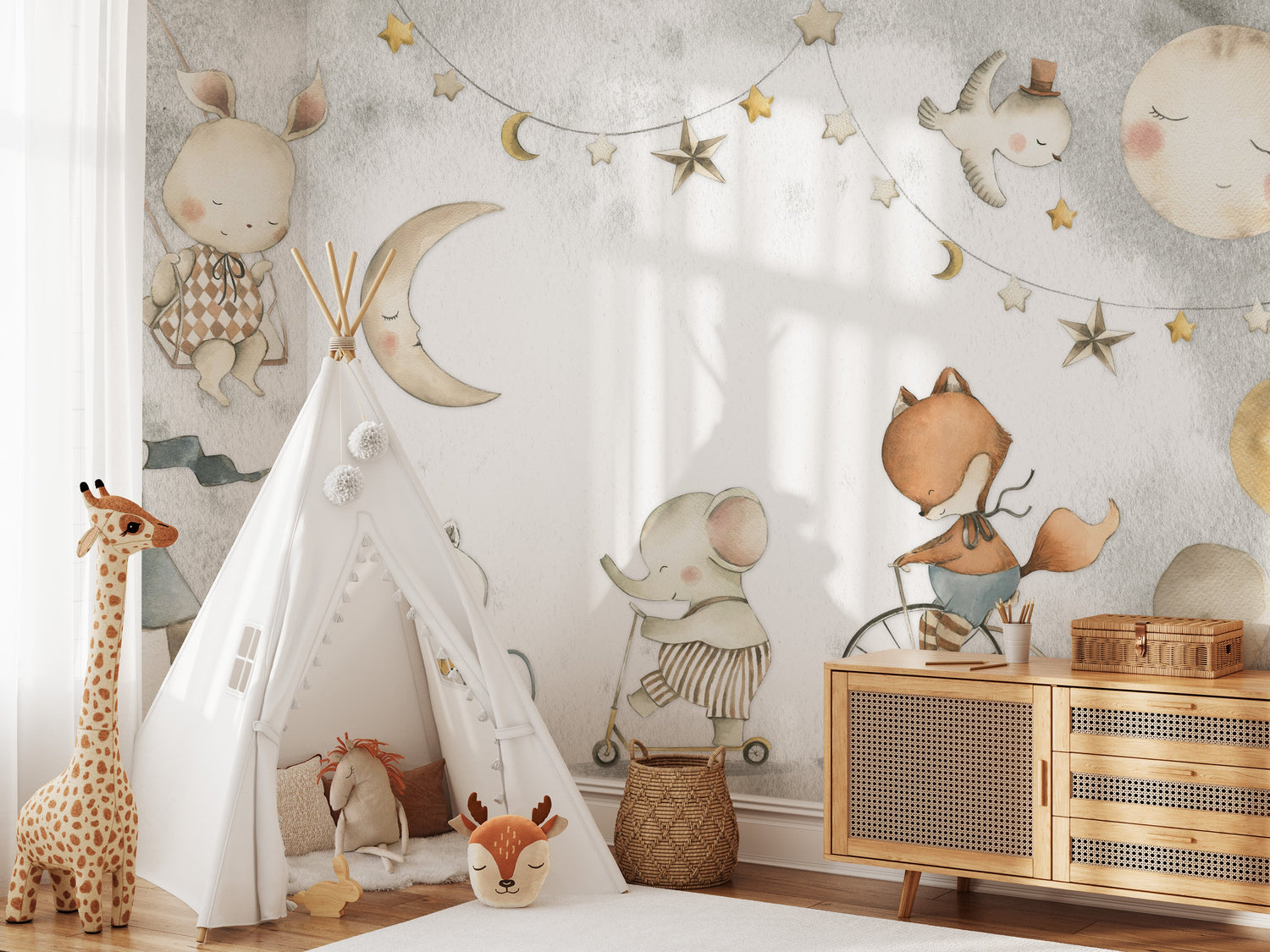 Forest Friends Wallpaper - Peel and Stick Nursery Mural