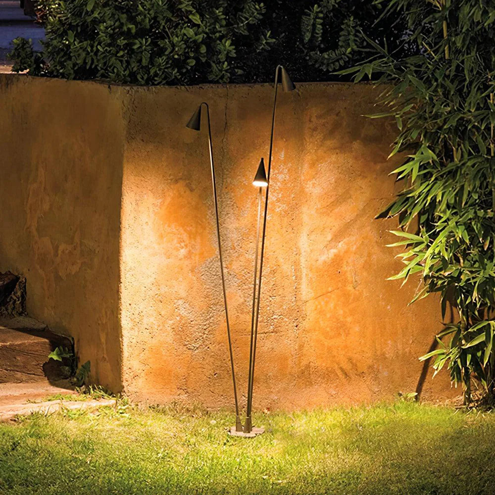 Conical Bellflower Outdoor Floor Lamp