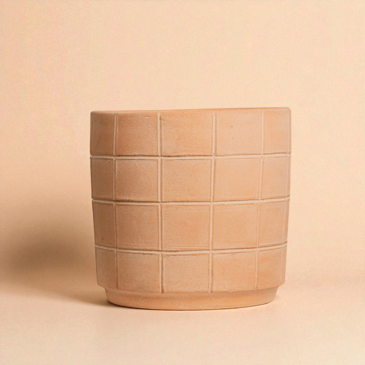 Grid Large Terracotta Planter by MESO