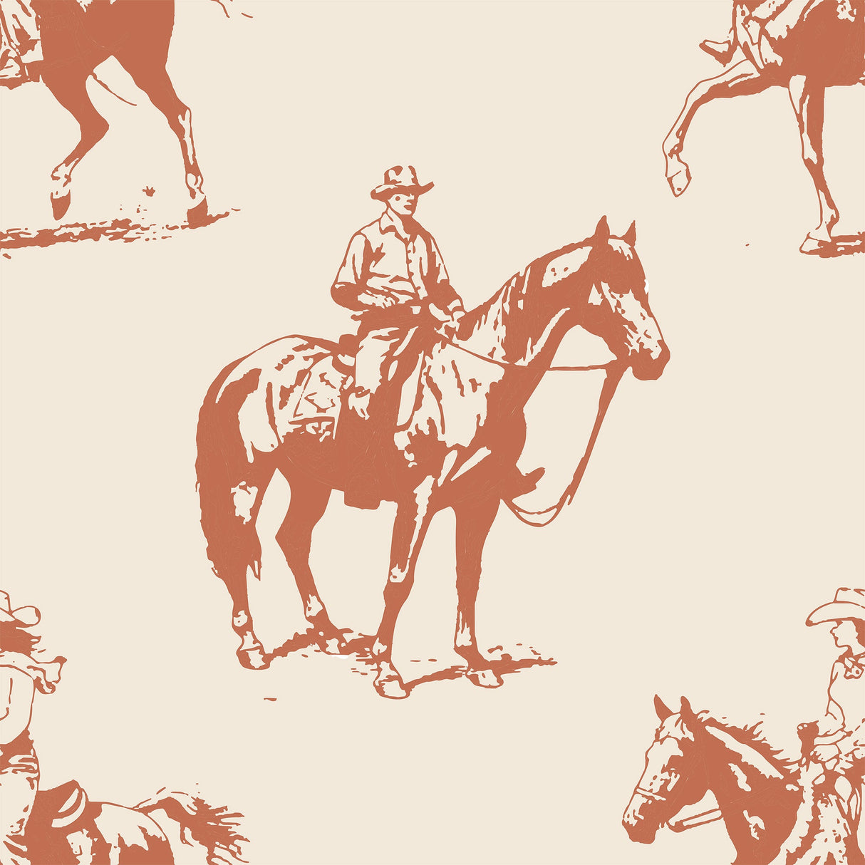 Vintage Western Cowboy Wallpaper